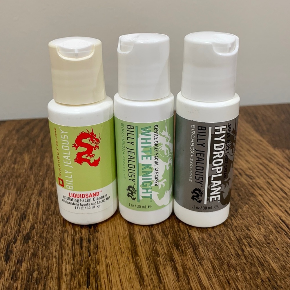 Set of three travel size Billy Jealousy products